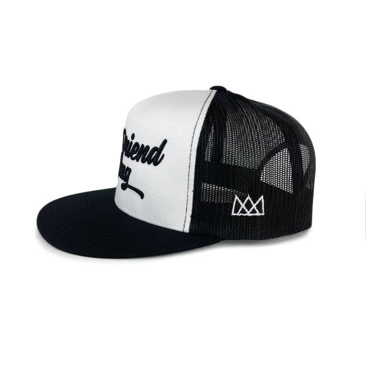 Best Friend Gang Hypebeast Black and White Trucker Hat