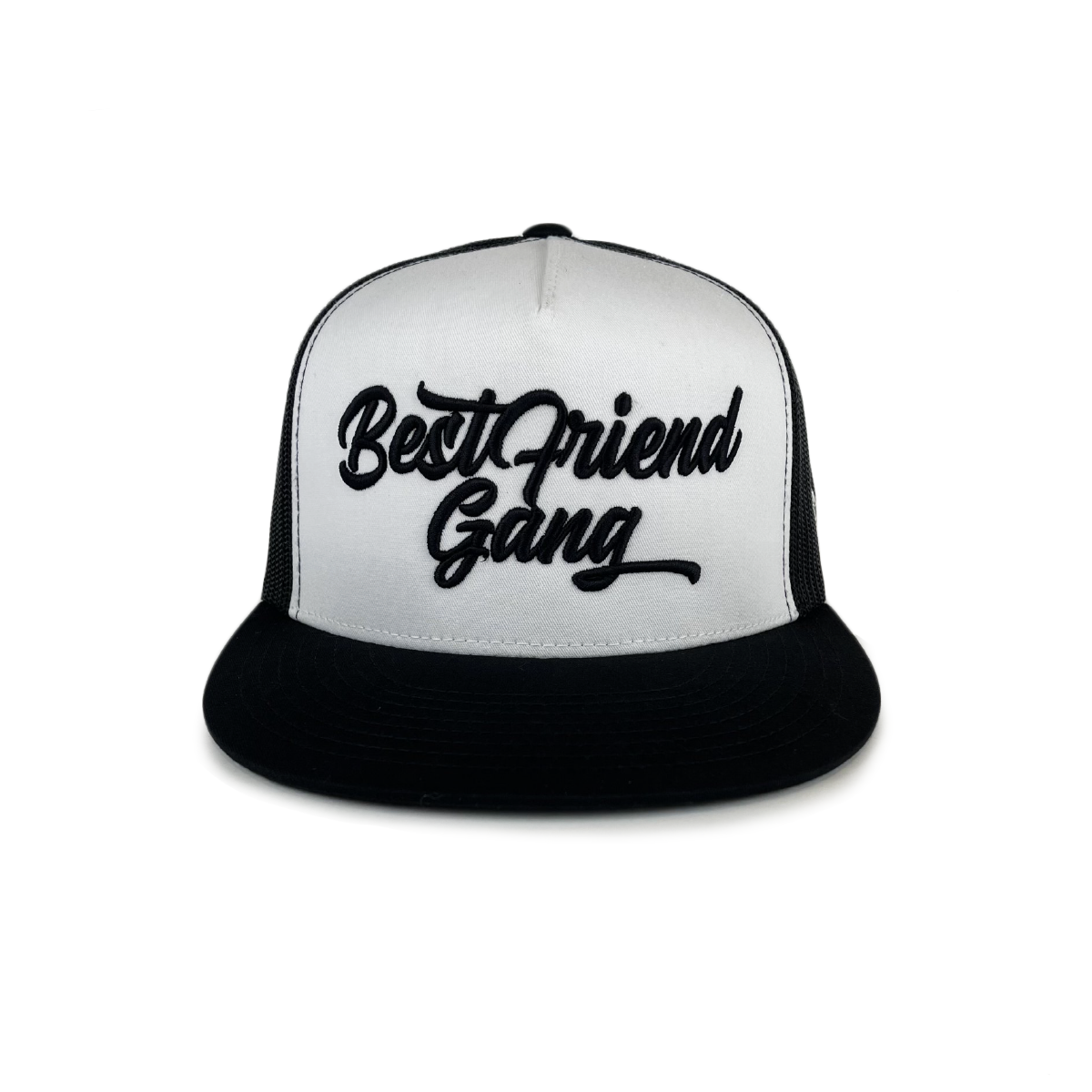 Best Friend Gang Hypebeast Black and White Trucker Hat