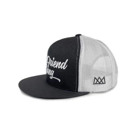 Best Friend Gang Hypebeast Gray and White Trucker Hat