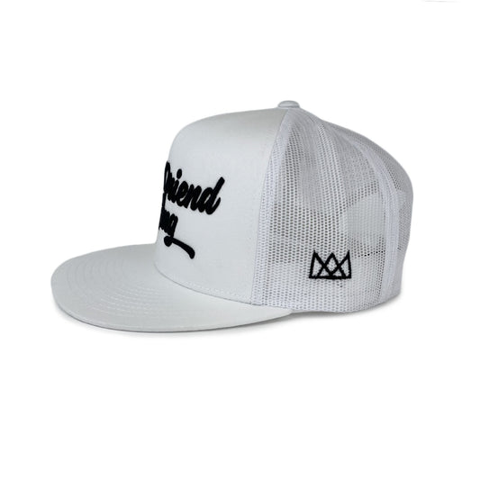 Best Friend Gang Hypebeast White Trucker Hat